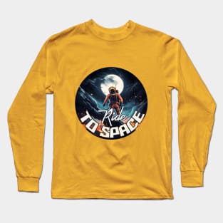 Cosmic Inspiration: Astronaut's Motivational Journey to the Stars Long Sleeve T-Shirt